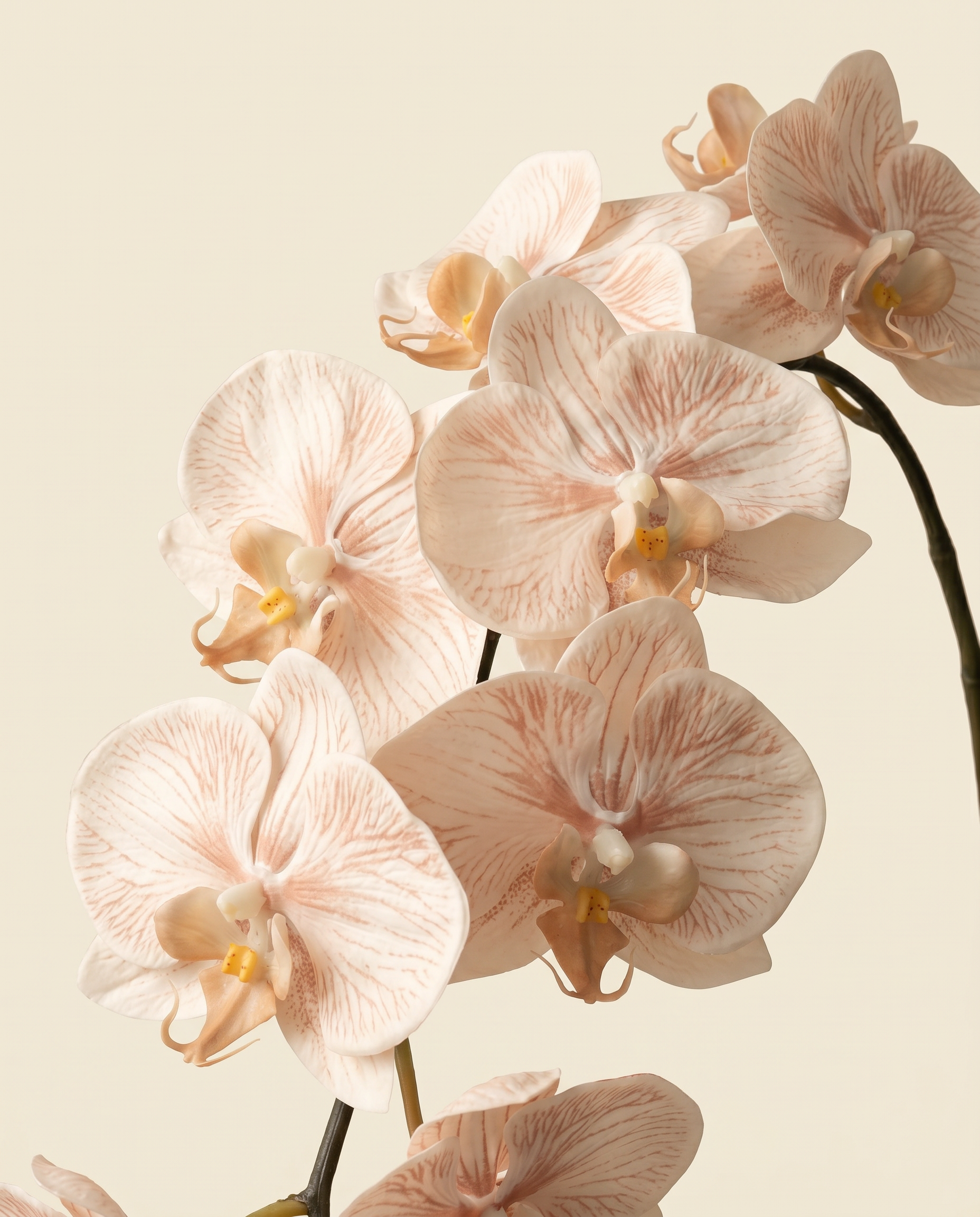 Nagy orchidea bézs művirág